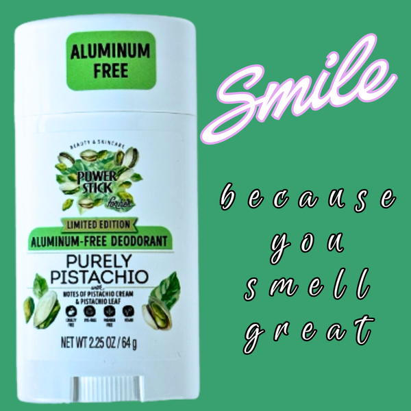 Power Stick PURELY PISTACHIO Aluminum Free Solid Deodorant *Limited Edition - VIRAL ITEM!