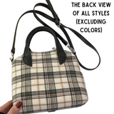 A "WHERE DID YOU GET THAT HANDBAG?" PINK Plaid Canvas Shirt Style Crossbody/Handbag