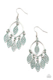 "Artisan Garden" Silver Metal Scroll Work Design Leaf Earrings