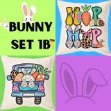 18X18 2 EASTER SEASON Throw Pillow Covers (*No Inserts) Canvas Feel "BUNNY SETS 1A or 1B"