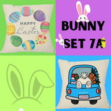 18X18 2 EASTER SEASON Throw Pillow Covers (*No Inserts) Canvas Feel "BUNNY SETS 7A or 7B"