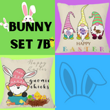 18X18 2 EASTER SEASON Throw Pillow Covers (*No Inserts) Canvas Feel "BUNNY SETS 7A or 7B"