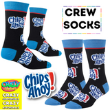 CHIPS AHOY Cookies Officially Licensed Crew Length Unisex 1 Pair of Socks Sizes 9-10