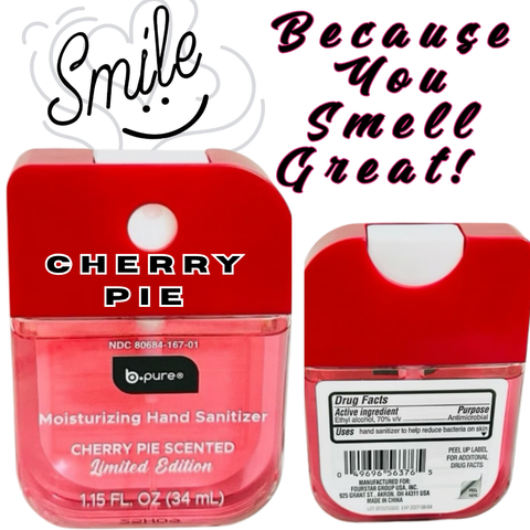 B.Pure - CHERRY PIE Scented Moisturizing Hand Sanitizer Spray - Limited Edition VIRAL ITEM!