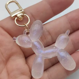 FAMOUS BALLOON DOG ART SCULPTURE GLOW IN THE DARK KEYCHAINS