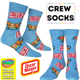 OSCAR MAYER Wienermobile Officially Licensed Crew Length Unisex 1 Pair of Socks Sizes 9-10