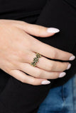 Paparazzi " Daisy Dapper " Brass Metal Flower Elastic Back Ring