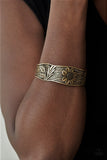 " Daisy Paradise " Copper Metal Flower Floral Daisy Cuff Bracelet