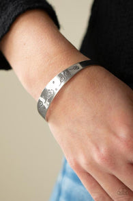 "Dandelion Dreamland" Silver Metal With Dandelion Designs Bracelet