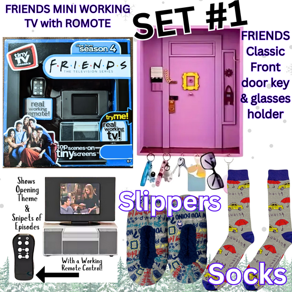 SET #1 THE "F*R*I*E*N*D*S COLLECTION"- DOOR KEY HOLDER, MINI T.V. & MORE