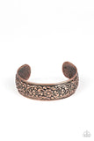 Paparazzi " Garden Tropic " Antiqued Copper Metal Vines & Floral Cuff Bracelet