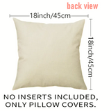 Set of 2 Halloween Pillow Throw Covers 18X18 (*No Inserts) in a Linen Blend Set #9