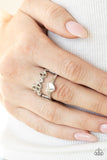 "Heartstring Harmony" Silver Love & Heart Elastic Back Ring