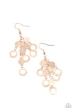 "I'm Always Bright" Rose Gold Metal Dainty Disc and Rings Dangle Earrings