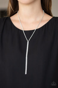 "Inner Starlight" Silver Metal & Rhinestone Strands Tassel Necklace Set