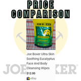 JOE BOXER Eucalyptus Scented Face & Body Individually Wrapped Cleansing Wipes 30 Count