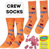 PEZ Candy Officially Licensed Crew Length Unisex 1 Pair of Socks Sizes 9-10