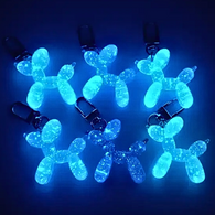 FAMOUS BALLOON DOG ART SCULPTURE GLOW IN THE DARK KEYCHAINS