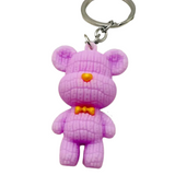 ADORABLE TEXTURED TEDDY BEAR CHARACTER KEYCHAINS