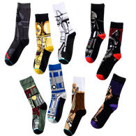 Officially Licensed STAR WARS Crew Length Unisex Pair of Socks - 9 Styles to choose from!