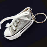 FUN & SASSY GLITTER MINITURE HIGH TOP CONVERSE LIKE MINI SNEAKER KEYCHAINS