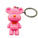 ADORABLE TEXTURED TEDDY BEAR CHARACTER KEYCHAINS