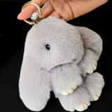 FLUFFY & UNBELIEVABLY SOFT LONG EARED BUNNY RABBIT KEYCHAINS