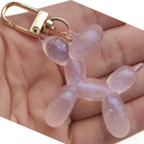 FAMOUS BALLOON DOG ART SCULPTURE GLOW IN THE DARK KEYCHAINS