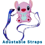 STITCH TAKEOVER! PINK GIRLFRIEND ANGEL SILICONE CROSSBODY BAG  ( Item ST07 )