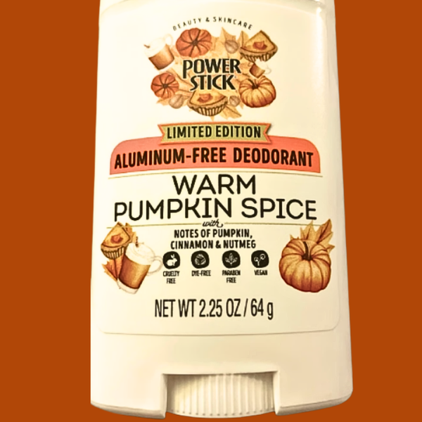 Power Stick WARM PUMPKIN SPICE Aluminum Free Solid Deodorant Limited Edition*
