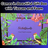 SALLY YOUNG Dark Blue Floral Wallet Purse with Classic Coin Purse Closure