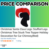 15-inch POSEABLE Plush Santa Claus Legs for Your Christmas Tree, Chimney or Wherever!