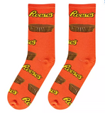 REESE'S PEANUT BUTTER CUPS Officially Licensed Crew Length Unisex Pair of Socks 9-10