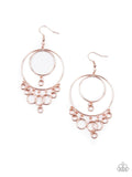 "Roundabout Radiance" Copper Penny Metal Multi Circle Hoop Earrings