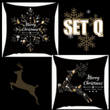 Holiday Christmas Pillow Covers (*No Inserts) Linen Blend 18X18 Soft & Canvas Types Set of 2