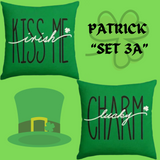 18X18 Set of 2 St. Patrick's Day Throw Pillows (*No Inserts) Patrick Sets 3A & 3B