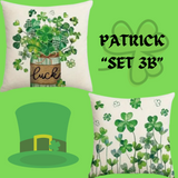 18X18 Set of 2 St. Patrick's Day Throw Pillows (*No Inserts) Patrick Sets 3A & 3B