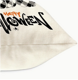 Set of 2 Halloween Pillow Throw Covers 18X18 (*No Inserts) in a Linen Blend Set #10