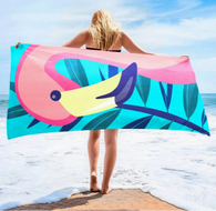 FLAMINGO TAKEOVER! BEACH TOWEL 60in x 30in THIN ( Item FL01 )