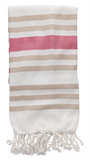 Beach Package - Turkish Towel, Beach Towel, Chair Clips, and Swimsuit Sack - 4 Item Set