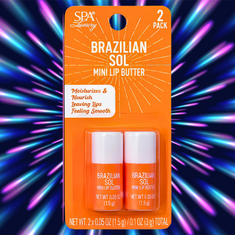 Brazilian Sol - Pistachio and Caramel Scented Set of 2 Mini Lip Butters - VIRAL ITEM!