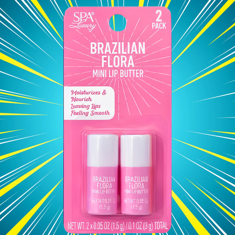 Brazilian Flora -  Scented Set of 2 Mini Lip Butters - VIRAL ITEM!