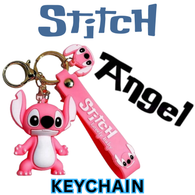 STITCH TAKEOVER! PVC ANGEL (GF) with SILICONE Charm & Strap Saying ( Item ST15 )