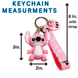 STITCH TAKEOVER! PVC ANGEL (GF) with SILICONE Charm & Strap Saying ( Item ST15 )