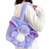 STITCH TAKEOVER! PURPLE SOFT FLUFFY PLUS TOTE BAG ( Item ST03 )