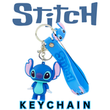STITCH TAKEOVER! PVC STITCH with SILICONE Strap & Charm KEYCHAIN ( Item ST18 )