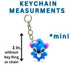 STITCH TAKEOVER! PVC STITCH CHARM KEYCHAIN ( Item ST20 )