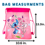 STITCH TAKEOVER! STITCH & ANGEL Drawstring/Backpack BAG light/small ( Item ST16 )