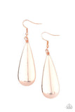 "The Drop Off" Rose Gold Metal High Polished Oversized Teardrop Earrings