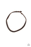 Paparazzi "The Grand Canyon" Men's Blue, Brown & Red Braided Urban Necklace